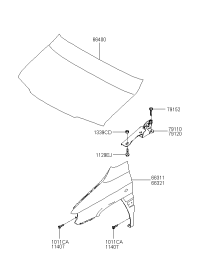 7912017000-HINGE ASSY-HOOD RH