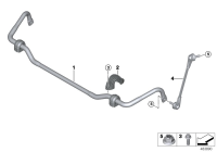 31356885048-STABILIZER FRONT WITH RUBBER313530