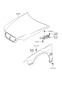 7911039000-HINGE ASSY-HOOD LH