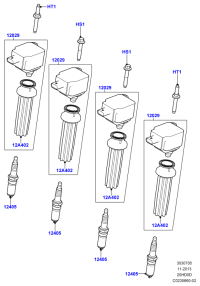 LR030637-IGNITION COIL-LR/DISC IV L319/