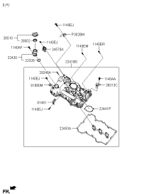 224103CGB8-COVER ASSY-ROCKER LH