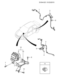 96332917-Wire, rear wheel speed sensor