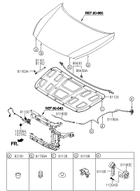 81190C1100-CABLE ASSY-HOOD LATCH RELEASE