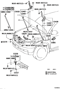 5341060060-HINGE ASSY, HOOD, RH