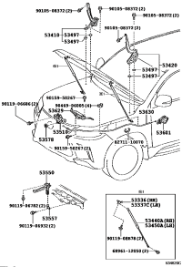 5333660020-BRACKET, HOOD STAY, RH