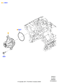 AL3Z8501A-WATER PUMP-LR DISCOVERY(L319)