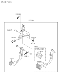 32800B3250-PEDAL ASSY-BRAKE