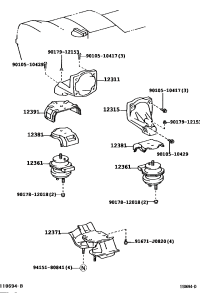 1231146140-BRACKET ENGINE MOUNTING FRONT NO.1 RH
