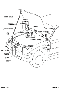 5342060030-HINGE ASSY HOOD LH