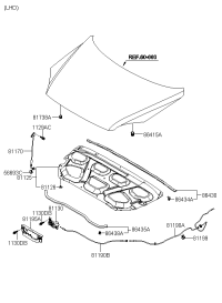 811301F000-Lock assy-hood