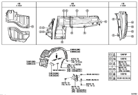538050C030-SHIELD SUB-ASSY, FRONT FENDER SPLASH, RH
