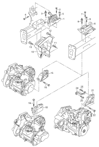 5QG199555-Mounting, transaxle