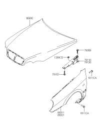 664003D110-PANEL ASSY-HOOD