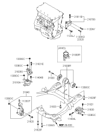 219302P000-BRACKET ASSY-ROLL STOPPER RR
