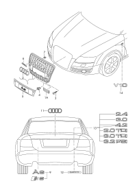 4F0853651AN-Radiator grille