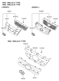 8656017400-GRILLE ASSY-RADIATOR