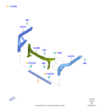 JL3Z16C274A-REINF ASSY-RAD CORE UPR