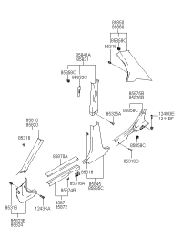 858262D000LT-TRIM ASSY-COWL SIDE RH