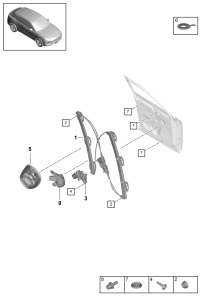 95895980100-Motor, window regulator