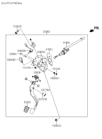 32802B3100-Pedal assy-clutch