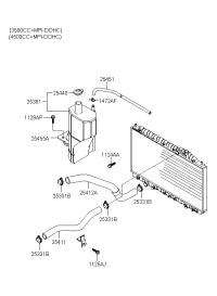 254123B420-RADIATOR HOSE LOW, KIASORANTO