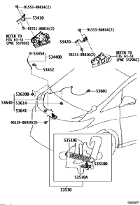 5341058060-HINGE ASSY, HOOD, RH
