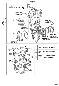 113100T090-COVER SUB-ASSY, TIMING CHAIN OR BELT