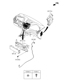 95770A1300-Actuator, rear door lock, rh/lh
