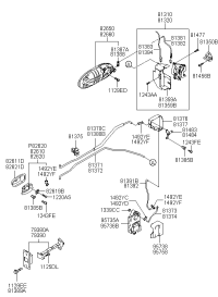826503C020-HANDLE ASSY-FR DR O/S LH