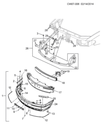 9039154-GARNISH FR BUMPER