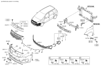 86357A4000-STRIP ASSY-FR BUMPER UPR