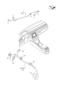 3G0971459-Cord, simulating meter & air outlet illumination
