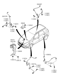 95670A4301-SENSOR ASSY-ABS FR WHEEL LH