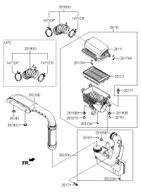 28140B3150-HOSEASSY-AIRINTAKE