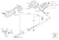 28710B3000-Muffler assy-rr