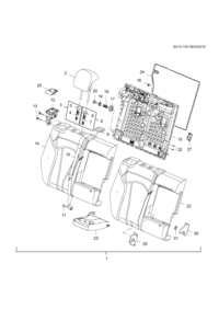 23173887-Headrest assy-rr seat