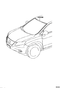 7553348110-Moulding, windshield, outside