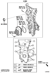 113100T120-COVER SUB-ASSY, TIMING CHAIN OR BELT