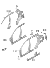 71401O1050-PILLAR ASSY-CTR INR LH