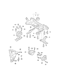 3CD199555-MOUNTING-GEARBOX/E38/740