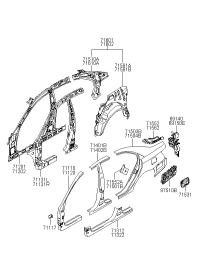 691310R500-PANEL ASSY-COMB LAMP HSG LH