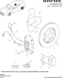 AD432C465CA-RR LH BLK CALIPER ASSY W/OUT PADS