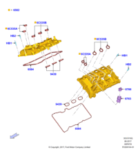 HL3Z6584A-GASKET,W.PUMP INLET