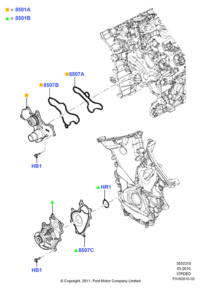 BR3Z8501G-Kit-water pump