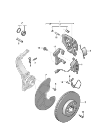 3W0698151R-Brake pad set no.1 set/disc brake