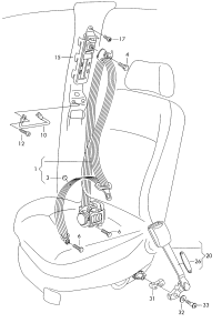 3BD857705-3-point s/belt gskt