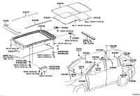 632010E070-GLASS SUB-ASSY, SLIDING ROOF