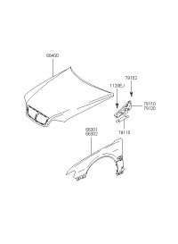 791103B001-HINGE ASSY-HOOD LH