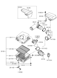 281113E500-COVER-AIR CLEANER