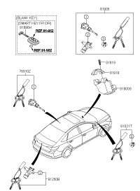 81970C1A00-KEY SUB SET-DOOR,LH